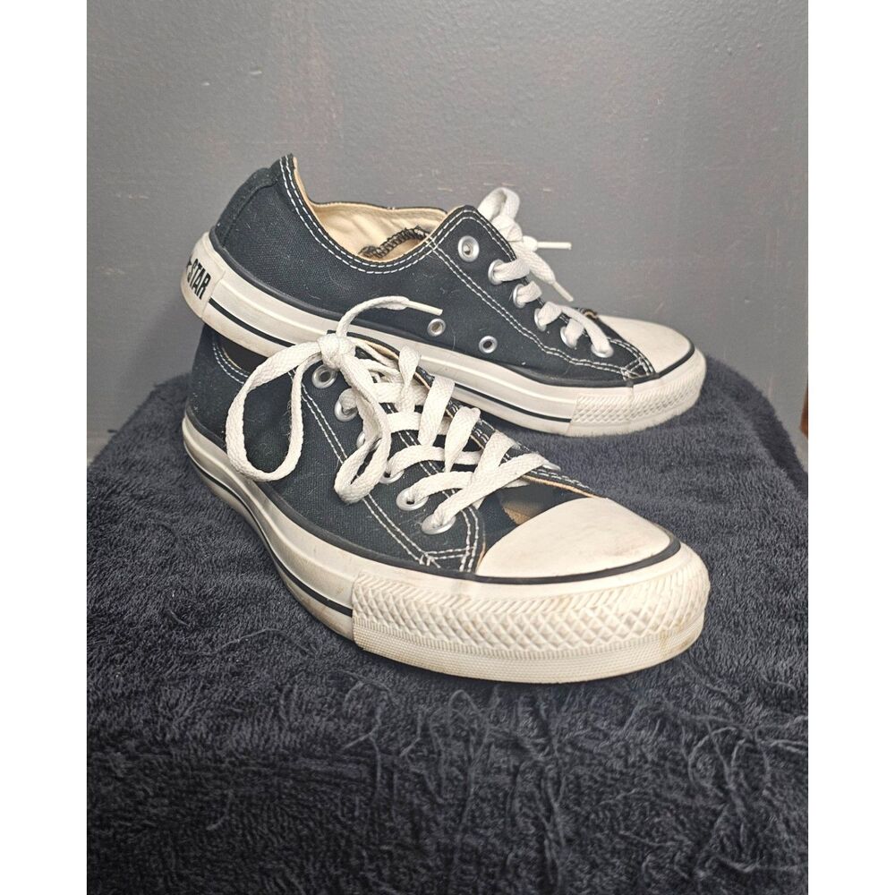 Converse Chuck Taylor All Star Low Top Black Canvas Sneakers Size 7men 9women